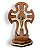 Crucifixo São Bento de Mesa Madeira Vazada 17cm - Imagem 1