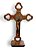 Crucifixo São Bento de Mesa Madeira Vazada 19cm - Imagem 1