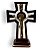 Crucifixo São Bento de Mesa Madeira Vazada 11cm - Imagem 1