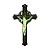 Crucifixo Parede Luminoso Plástico  Ouro Velho 30cm - Imagem 2