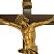 Crucifixo Cruz Madeira e Cristo em Mármore Bronze 53cm - Imagem 3