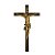 Crucifixo Cruz Madeira e Cristo em Mármore Bronze 53cm - Imagem 1