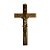 Crucifixo Cruz Madeira e Cristo em Mármore Bronze 30cm - Imagem 1