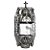 Pia Água Benta Nossa Senhora Aparecida em Metal Níquel 14cm - Imagem 1