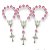 Mini Terços Dezena Pérola Rosa Lembrancinhas 48 Unidades - Imagem 1