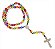 Terço Cordão Contas Coloridas Flores Nsa Aparecida 48cm - Imagem 3