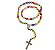 Terço Cordão Contas Coloridas Flores Nsa Aparecida 48cm - Imagem 4