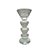 Castiçal Cristal triangulo 16cm - Imagem 1