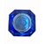 Porta Vela Vidro Cristal Quadrado Azul 6x3,5 - Imagem 1