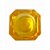 Porta Vela Vidro Cristal Quadrado Amarelo 6x 3,5 - Imagem 1