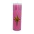 Vela Advento 20 cm x 7 cm Rosa Texturizada - Estrela - Imagem 1