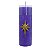 Vela Advento 20 cm x 7 cm Roxa Texturizada - Estrela - Imagem 1