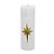 Vela Advento 20 cm x 7 cm Branca Texturizada - Estrela - Imagem 1