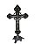 Crucifixo De Mesa Metal Prateado 27cm - Imagem 1