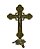 Crucifixo De Mesa Metal Ouro Velho 20cm - Imagem 1