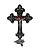 Crucifixo De Mesa Metal Prateado 22cm - Imagem 1