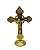 Crucifixo De Mesa Metal Dourado 15cm - Imagem 1