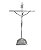 Crucifixo De Mesa Metal Cruz Prateado 23cm - Imagem 1