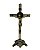 Crucifixo De Mesa Metal 27cm Ouro Velho Espelhado - Imagem 1