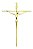 Crucifixo De Parede Metal Dourado 30cm - Imagem 1