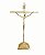 Crucifixo De Mesa Metal Cruz Dourada 23cm - Imagem 1