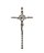 Crucifixo De Parede Metal Cruz Prateado 21cm - Imagem 1