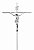 Crucifixo De Parede Metal Prateado 20cm - Imagem 1