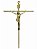 Crucifixo De Parede Metal Dourada 20cm - Imagem 1