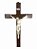 Crucifixo Parede Cruz Madeira Cristo Marmore 25cm - Imagem 1