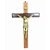 Crucifixo Parede Cruz Madeira Cristo Bronze 17cm - Imagem 1