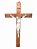 Crucifixo Parede Madeira Cristo Marmore 33Cm - Imagem 1
