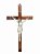 Crucifixo Parede Madeira Cristo Marmore 40Cm - Imagem 1