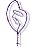 Adesivo Para Carro N Senhora Do Silencio Terço Roxo 19x9cm - Imagem 1