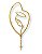 Adesivo P/ Carro N Senhora Do Silencio Terço Dourado 13x6cm - Imagem 1