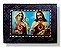 Quadro Sagrado Coração de Jesus e Maria Com Vidro 20x15 - Imagem 1