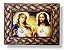 Quadro Sagrado Coração de Jesus e Maria Com Vidro 20x15 - Imagem 1