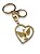 Chaveiro Divino Espirito Santo Strass Madre Perola Dourado - Imagem 1