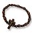12 Pulseiras Madeira Imbuia Cruz Com Cristo Elastico - Imagem 1