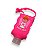 Chaveiro Bebe Anjo da Guarda Rosa Suporte Alcool Gel - Imagem 1