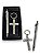 Kit Chaveiro e Caneta Crucifixo Com Cristo Prata Com Caixa - Imagem 1