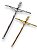 Cruz Crucifixo De Parede Metal Dourado 19cm - Imagem 2