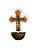Pia Para Água Benta Crucifixo Cruz Madeira Mdf Resinado 14cm - Imagem 2