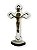 Cruz Crucifixo De Parede Madeira Metal São Bento Branco 28cm - Imagem 1