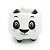 Vaso Cachepô em Cerâmica Panda - Branco Pequeno MD1 - Imagem 2