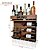 Barzinho com Adega e porta copos Cor Imbuia 54x51 - Imagem 6