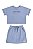 CONJUNTO BLUSINHA E SHORTS SAIA  AZUL - Imagem 1