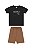 CONJUNTO CAMISETA PRETO E BERMUDA - Imagem 2