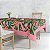 Toalha de Mesa Retangular - Rosa Folha - Imagem 1