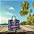 Bolsa Nave Bag Impermeável Estampas Lilás e Branco - Imagem 2