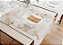 Conjunto Mesa Posta Folhas Branco e Dourado - Imagem 1